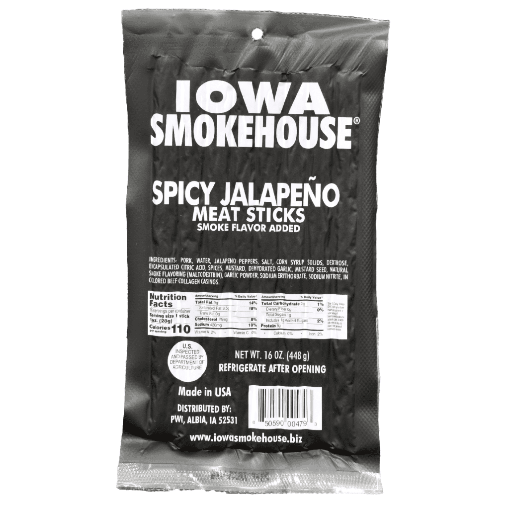 16 Oz Meat Sticks Spicy Jalapeño Iowa Smokehouse